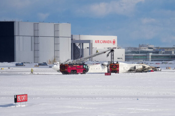 Delta Air Lines plane crash at Toronto Pearson International Airport in Mississauga